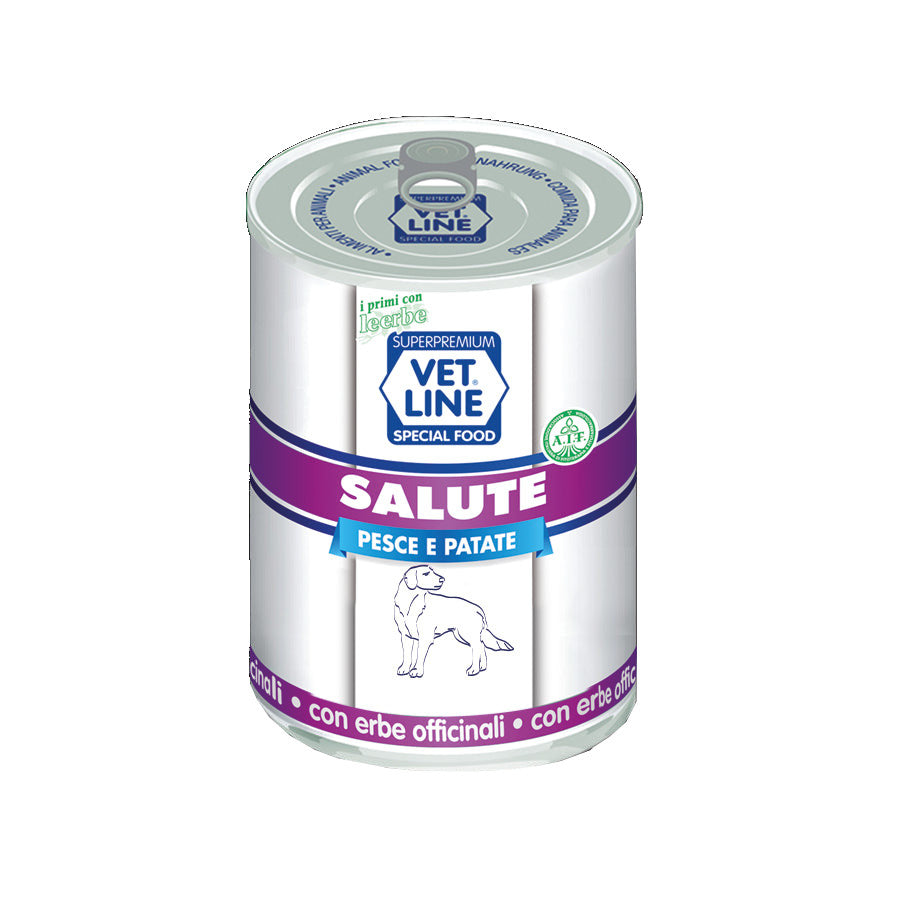 Vet Line Umido Cane Salute Pesce e Patate 400g Vet Line Umido Cane Salute Pesce e Patate 400g